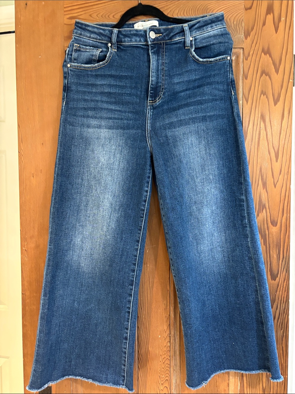 Risen High-Rise Wide Leg Women's Jeans in Medium Blue Wash Size 13 (31 waist)